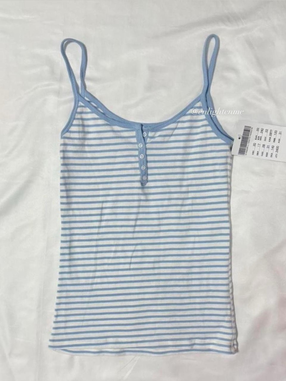 Brandy Melville blue & white stripe Zelly long tank